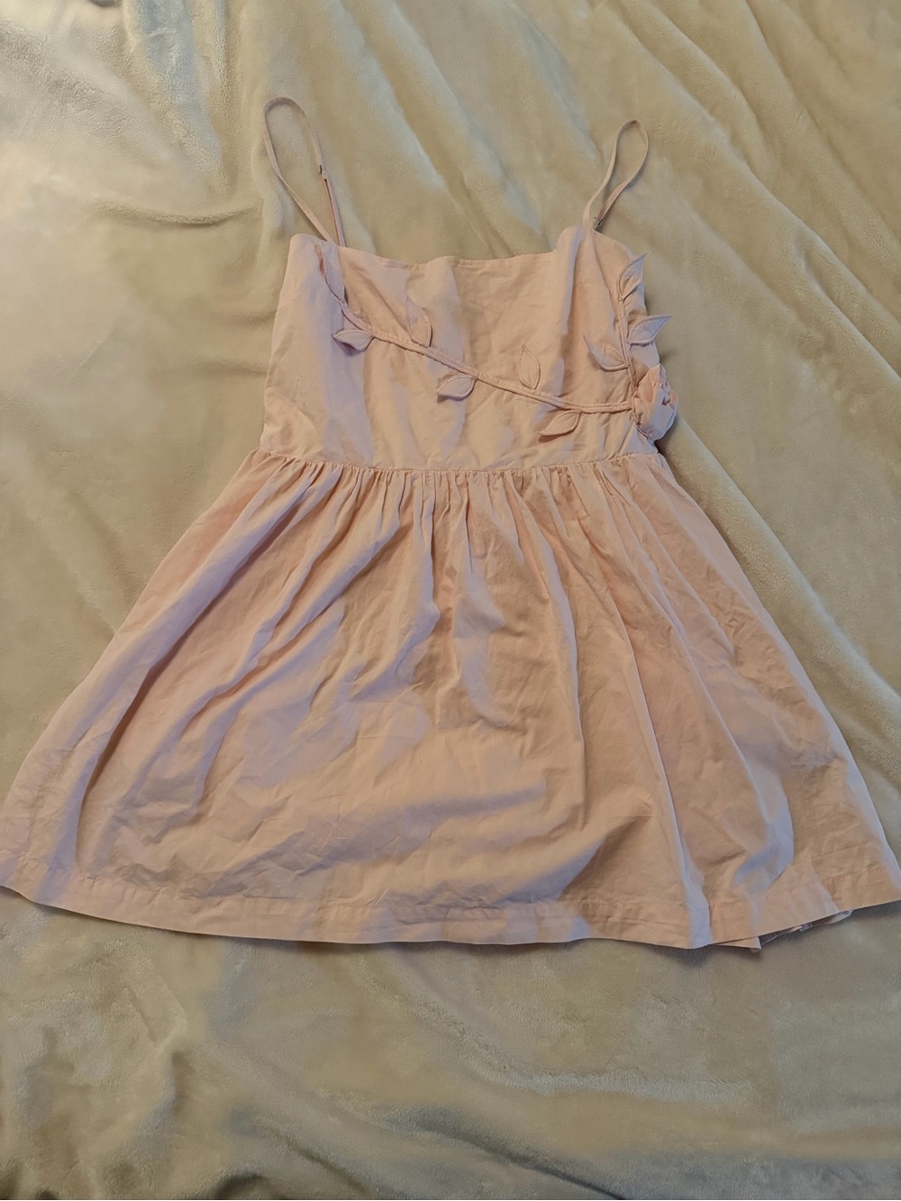Zara Light Pink Spaghetti-Strap Mini Dress